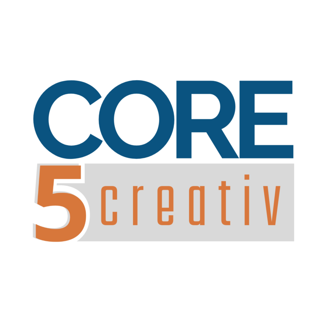 A green background with the words core 5 creativ in front.